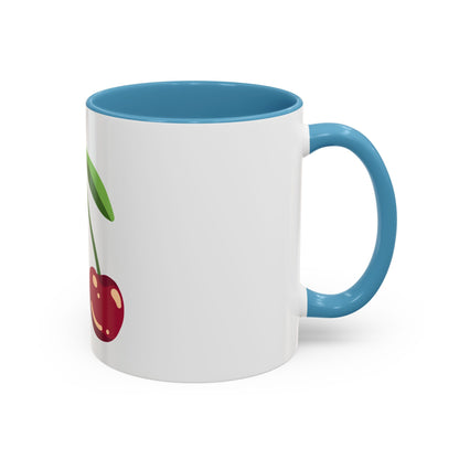 Cherry Delight Accent Coffee Mug - Perfect for Home, Office, Gift Ideas, Summer Vibes, Eco-Friendly Coffee Lovers