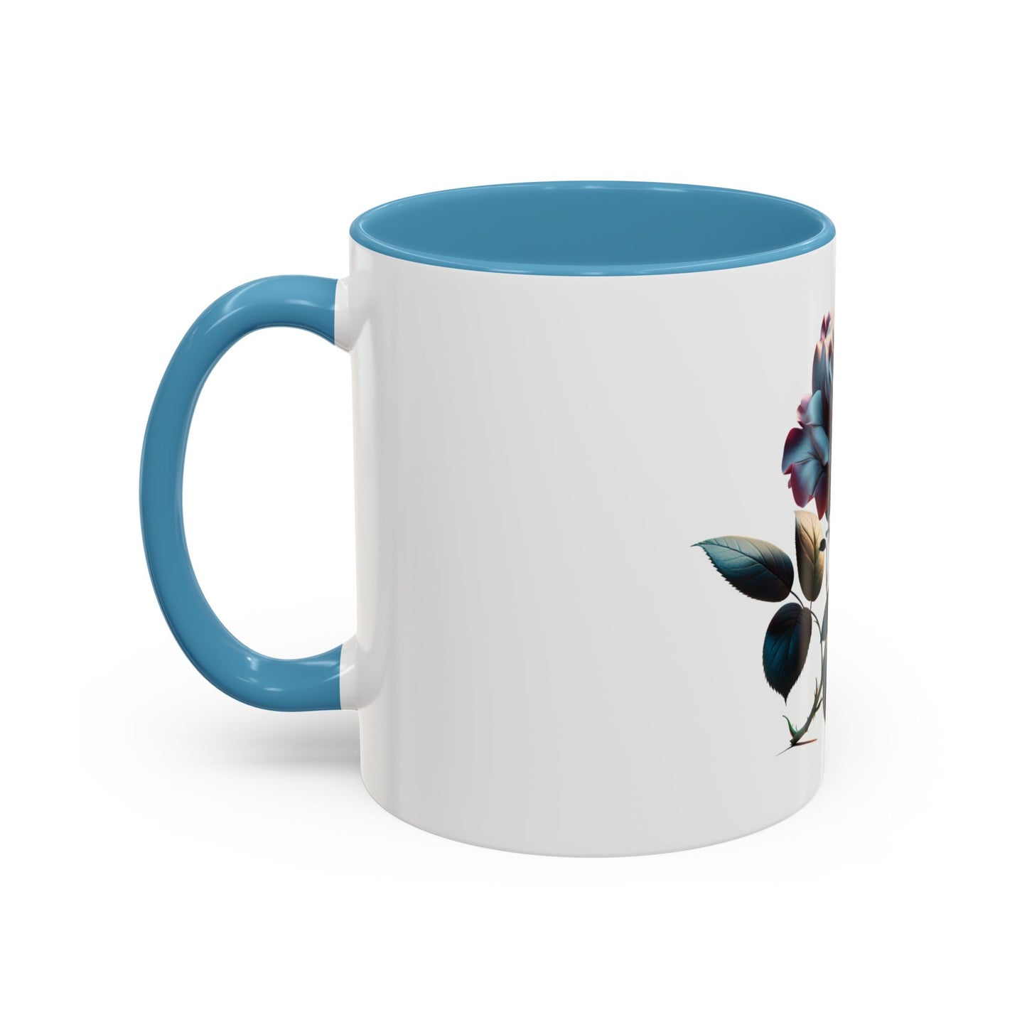 Elegant Rose Accent Coffee Mug - Floral Gift for Tea Lovers, Home Decor, Mother's Day, Valentine's Day, Office Supplies