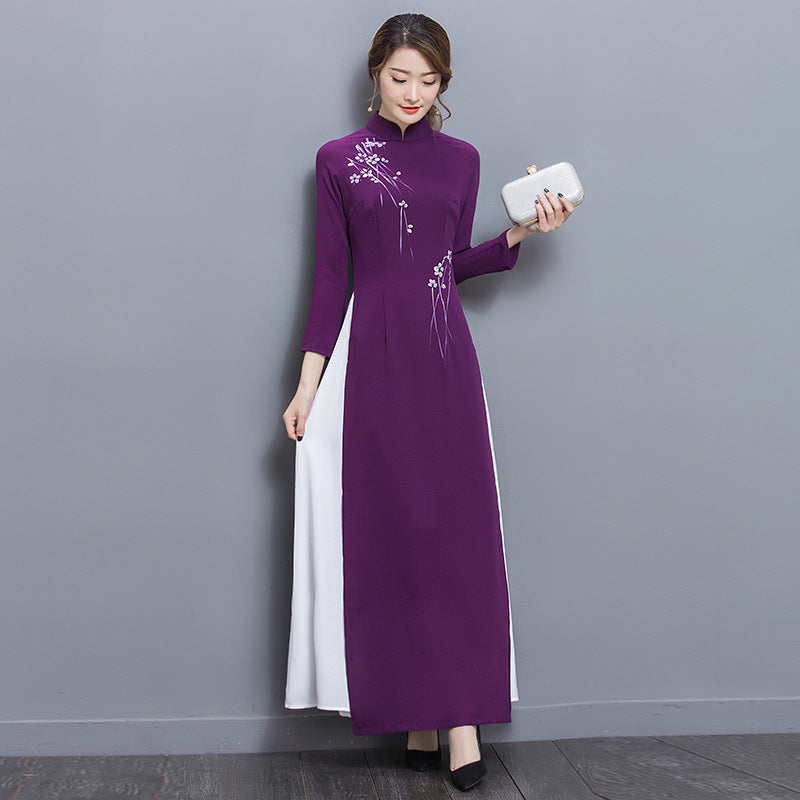 Lady long retro dress