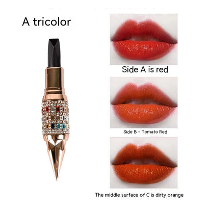 Queen Truncheon Three-color Lipstick Matte Finish Moisturizing Lipstick