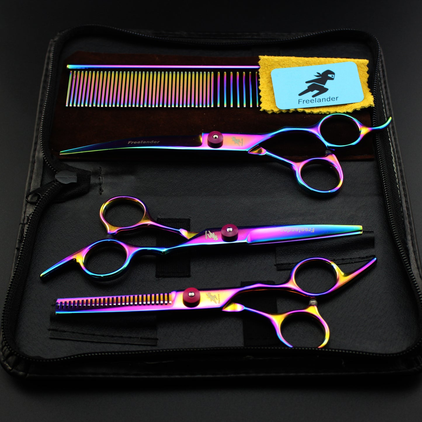 Colorful Electroplating Pet Beauty Scissors Knife Set