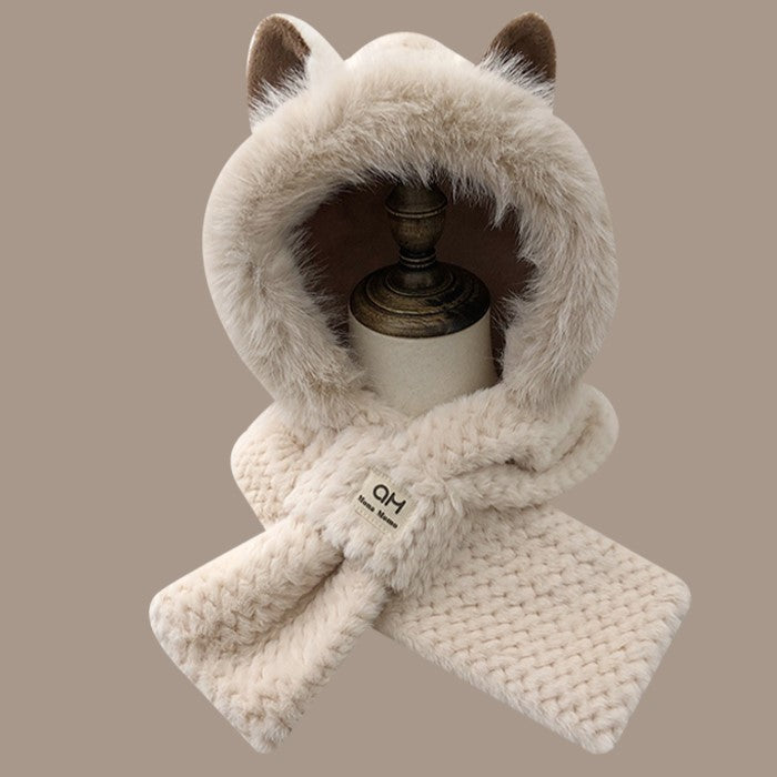 Winter Cute Furry Fox Ear Hat
