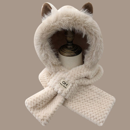 Winter Cute Furry Fox Ear Hat