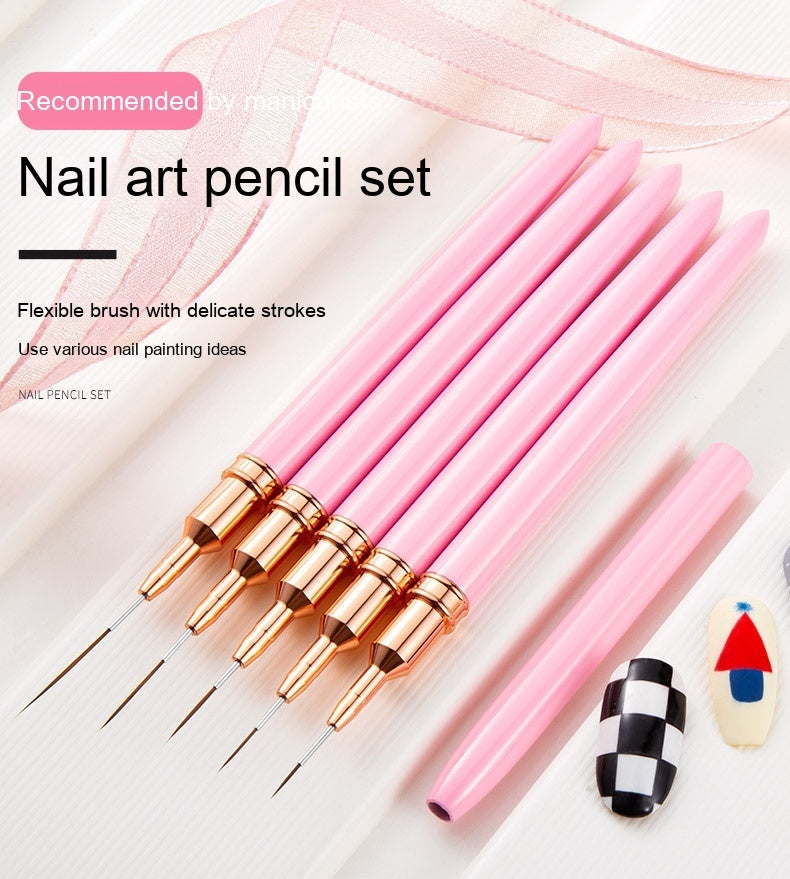 Manicure Brush Suit Flower Drawing Painted Line Drawing Pen