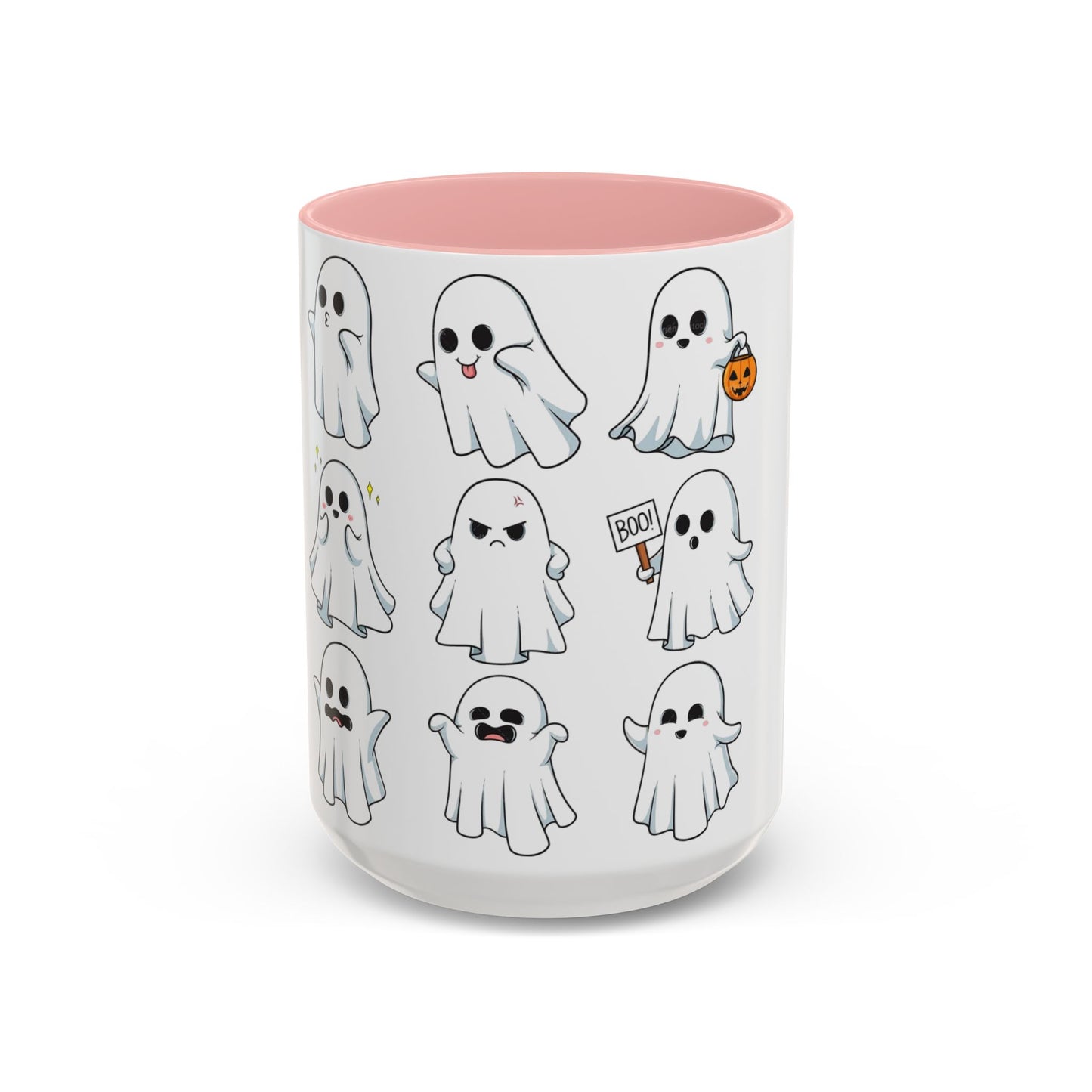 Halloween Ghost Accent Coffee Mug - Fun Ghost Design for Spooky Season, Cute Mug for Halloween Decor, Gift for Friends, Fun Halloween Party