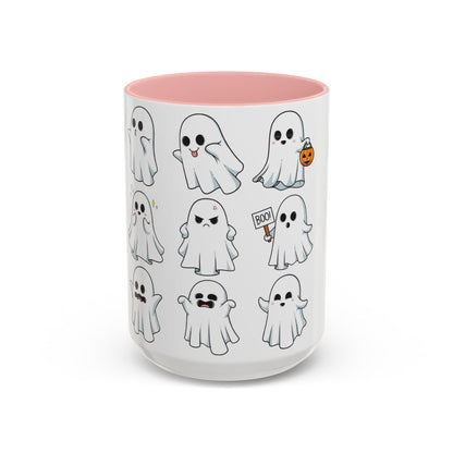Halloween Ghost Accent Coffee Mug - Fun Ghost Design for Spooky Season, Cute Mug for Halloween Decor, Gift for Friends, Fun Halloween Party