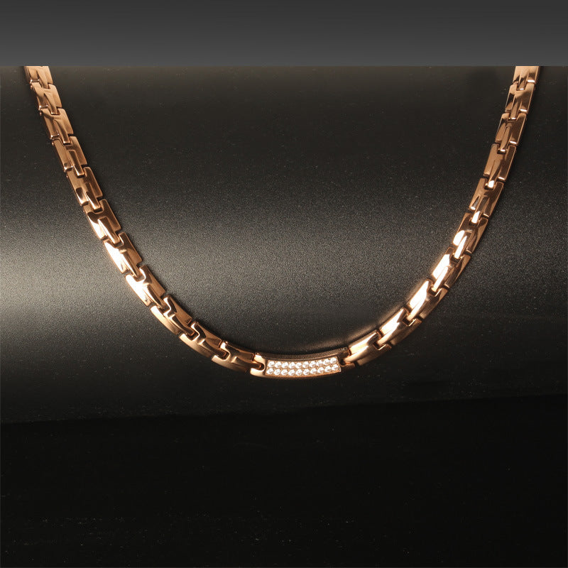 Diamond Stainless Steel Necklace For Men And Women