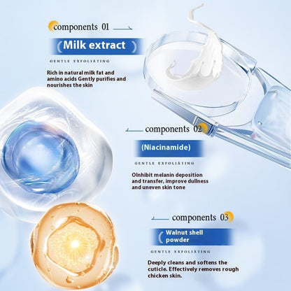 Milk Nicotinamide Facial Scrub Exfoliating Chicken Skin Nourishing Cleansing