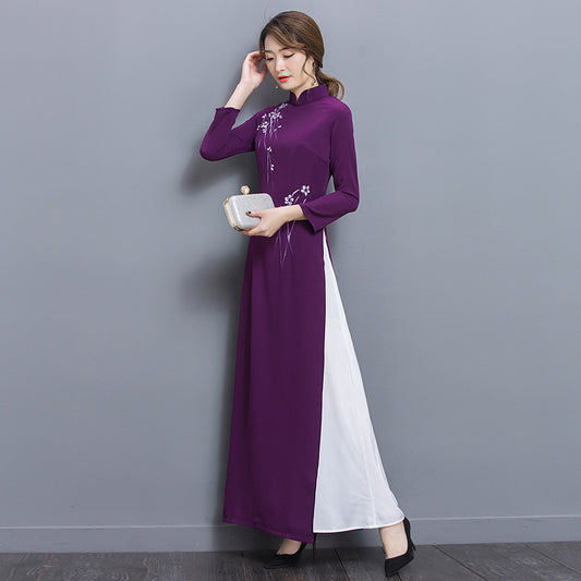 Lady long retro dress