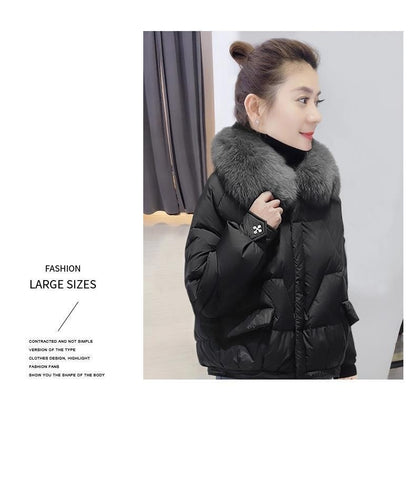 Plus Size Women's Clothing Fat Sister Winter Cotton-padded Coat Cotton Jacket