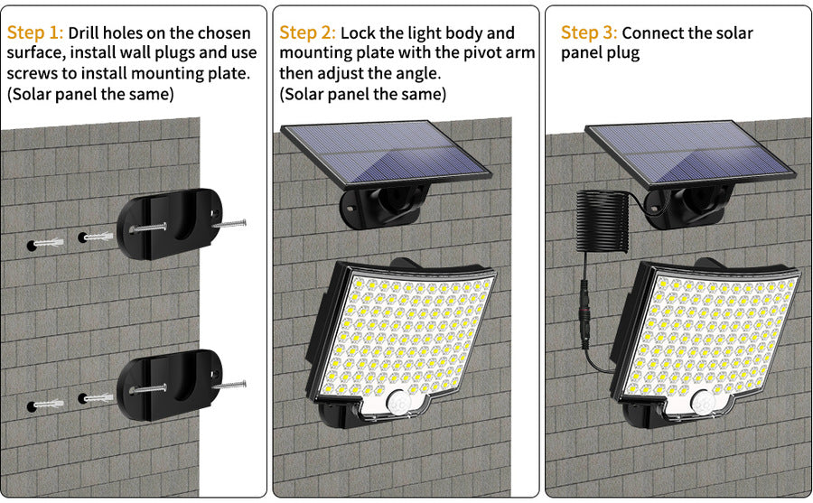 106led Lawn Solar Wall Lamp