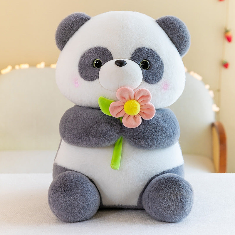 Holding Flower Panda Doll Plush Toys