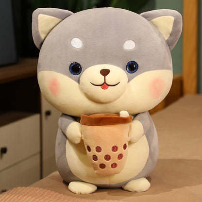 Cute Dog Milk Tea Cup Plush Toy