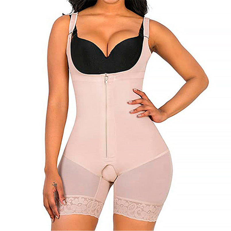 Tight Waist Zipper Body Shaping Skinny Corset