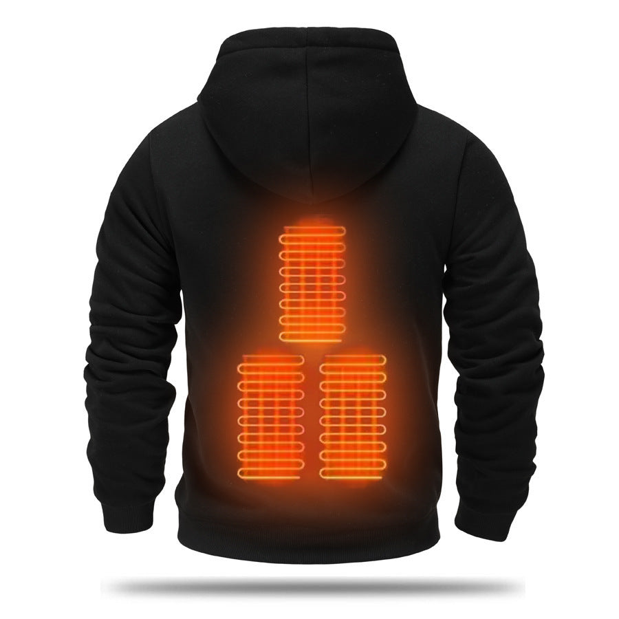 Men's Heating Brushed Hoody Warm