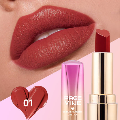 Six-color Heart-shaped Matte Lipstick Easy To Color