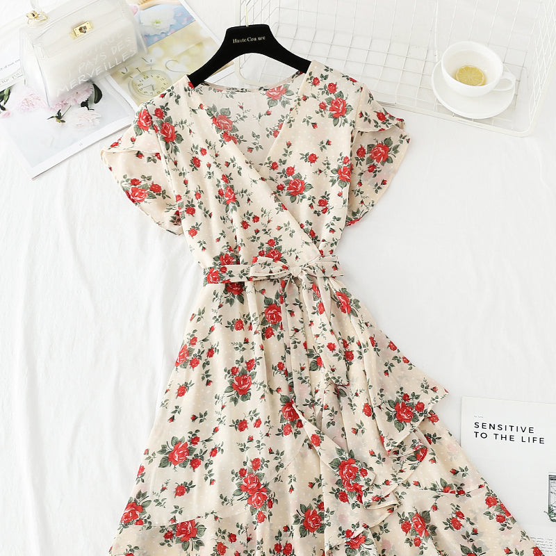 Floral Floral Dress Women's Summer Dress New French Style