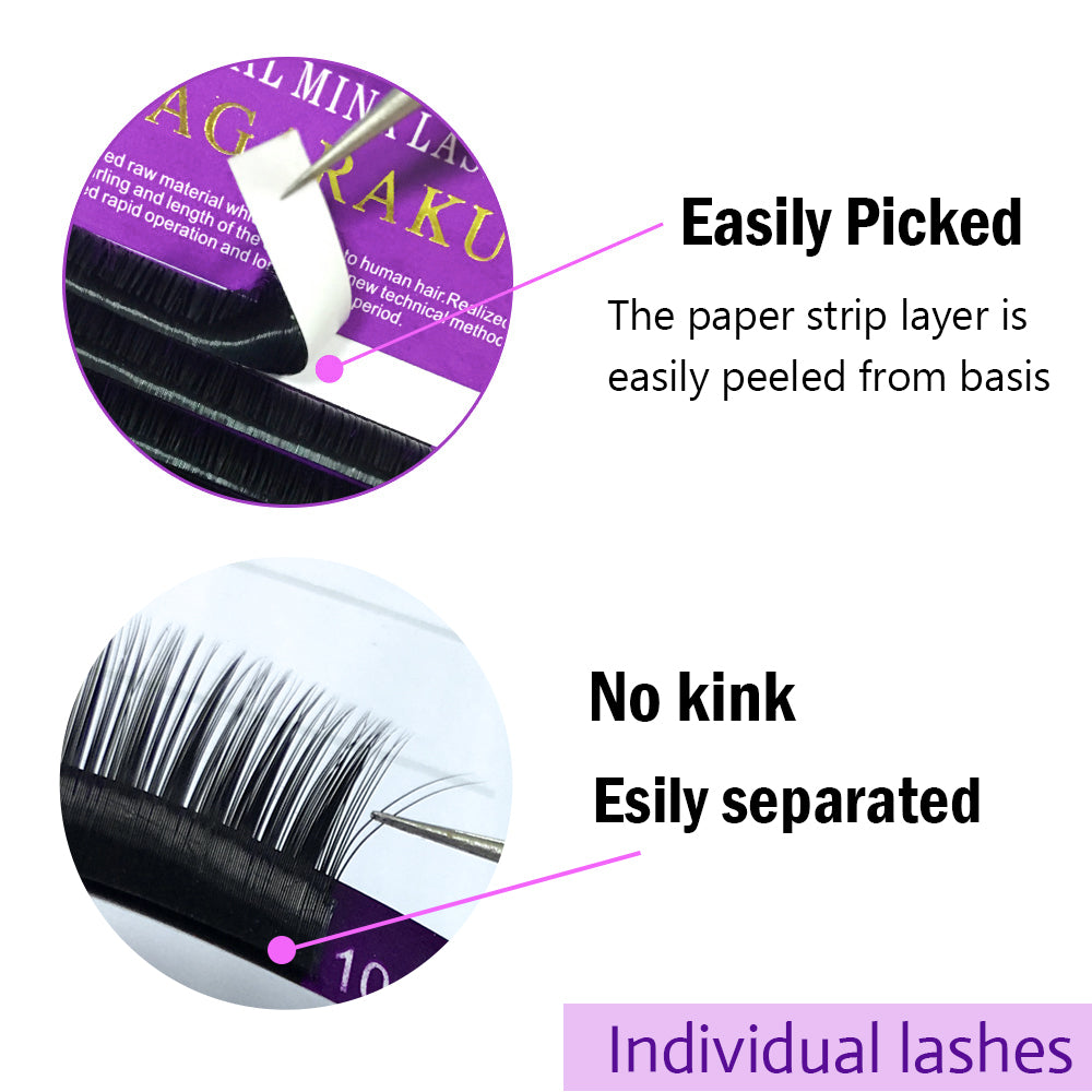 Single round hair 0.07 thick grafted eyelashes