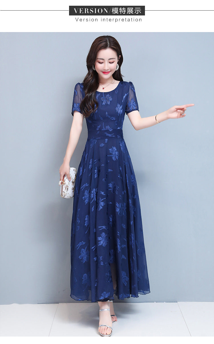 Summer Navy Long Dress Women