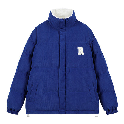 Cashmere Cotton-padded Coat Double-sided Wear Loose Lapel Warm Coat