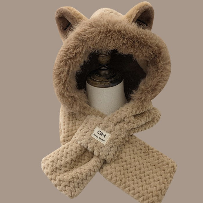 Winter Cute Furry Fox Ear Hat