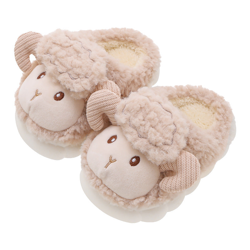 Children's Cotton Slippers Cute Cartoon Indoor Fluffy Slippers