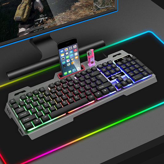 Game Luminous Keyboard Mouse Suit E-sports Machinery Feel Key Mouse