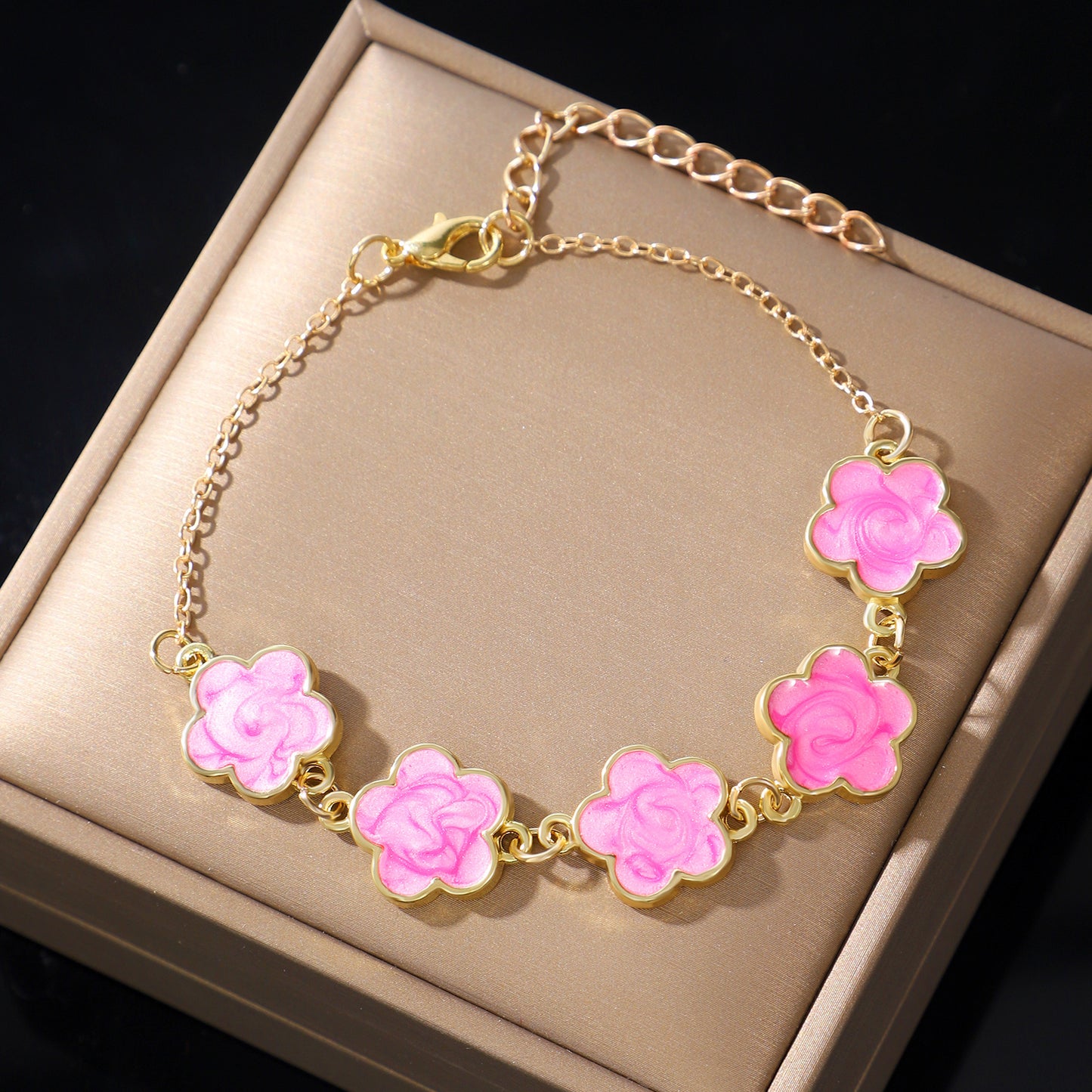 Five Leaf Grass Flower Bracelet For Women