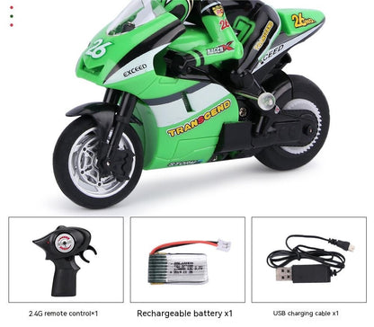 Jumping Remote Control Rechargeable Motorcycle Toy