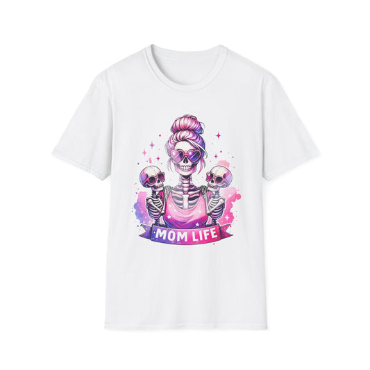 Mom Life Skeleton T-Shirt, Unisex Tee for Moms, Halloween Shirt, Gift for Mothers, Casual Graphic Top, Fun Mom Apparel