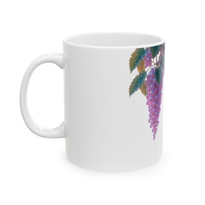 Floral Wisteria Ceramic Mug | Coffee Cup, Tea Mug, Gift for Gardener, Home Décor, Flower Lover, Mother's Day