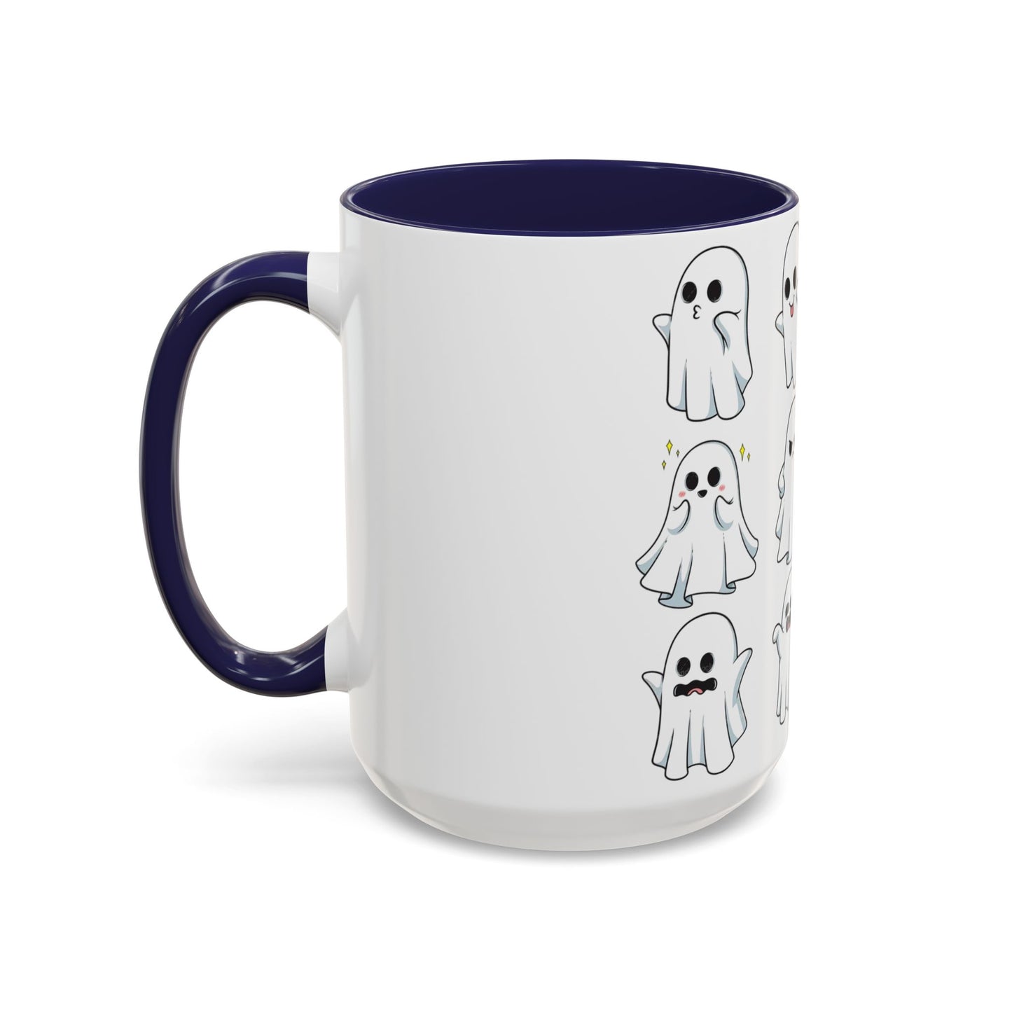 Halloween Ghost Accent Coffee Mug - Fun Ghost Design for Spooky Season, Cute Mug for Halloween Decor, Gift for Friends, Fun Halloween Party