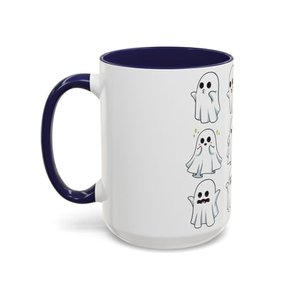 Halloween Ghost Accent Coffee Mug - Fun Ghost Design for Spooky Season, Cute Mug for Halloween Decor, Gift for Friends, Fun Halloween Party