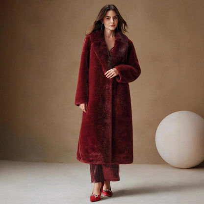 Elegant Trendy Autumn And Winter Casual Faux Fur Coat