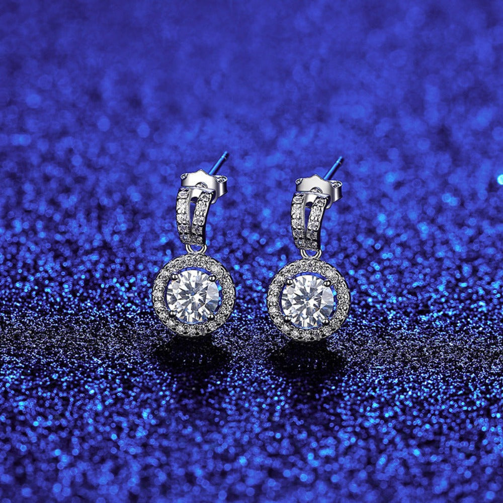 Moissanite Earrings S925 Sterling Silver Stud Earrings