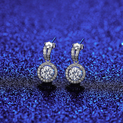 Moissanite Earrings S925 Sterling Silver Stud Earrings