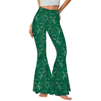 Fashion Casual Digital Printing Women's Bell-bottom Pants