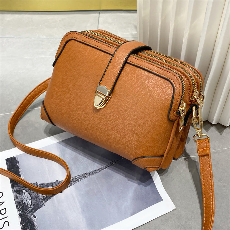 Women's Fashion Large Capacity Solid Color Shoulder Crossbody Bag