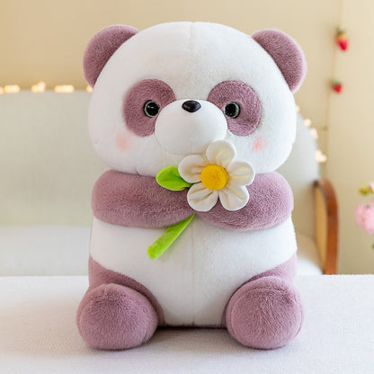 Holding Flower Panda Doll Plush Toys