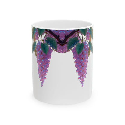 Floral Wisteria Ceramic Mug | Coffee Cup, Tea Mug, Gift for Gardener, Home Décor, Flower Lover, Mother's Day