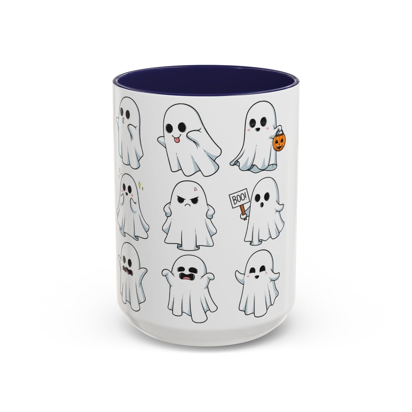 Halloween Ghost Accent Coffee Mug - Fun Ghost Design for Spooky Season, Cute Mug for Halloween Decor, Gift for Friends, Fun Halloween Party