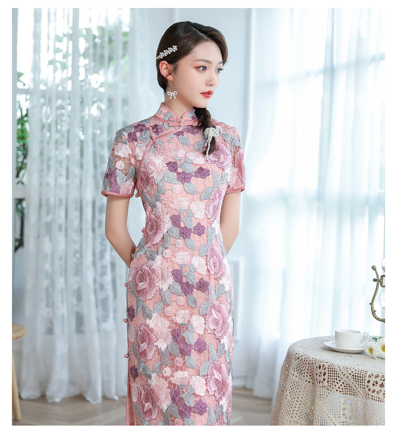 Summer New Short Sleeve Slim Dress Lady