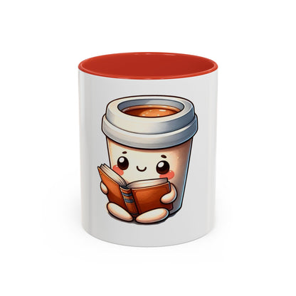 Cute Coffee Mug for Book Lovers, Novelty Mug, Gift for Readers, Caffeine Lover's Cup, Cozy Reading Accessory