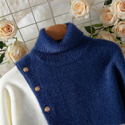 Autumn And Winter Loose Casual Polo Collar Sweater