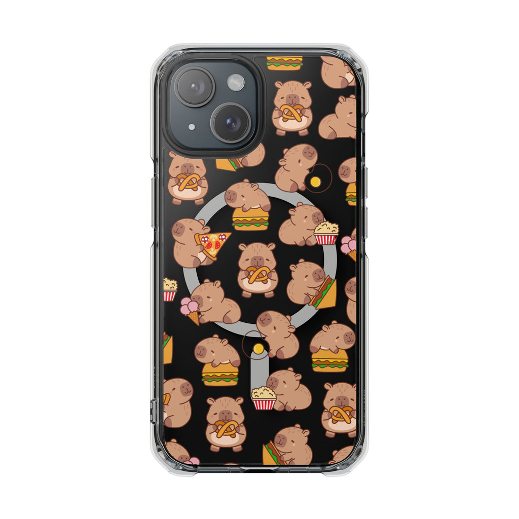 Cute Animal Magnetic Clear Impact Case with Food Design