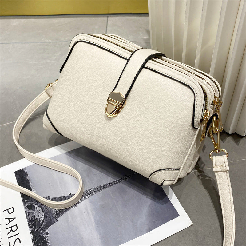 Women's Fashion Large Capacity Solid Color Shoulder Crossbody Bag