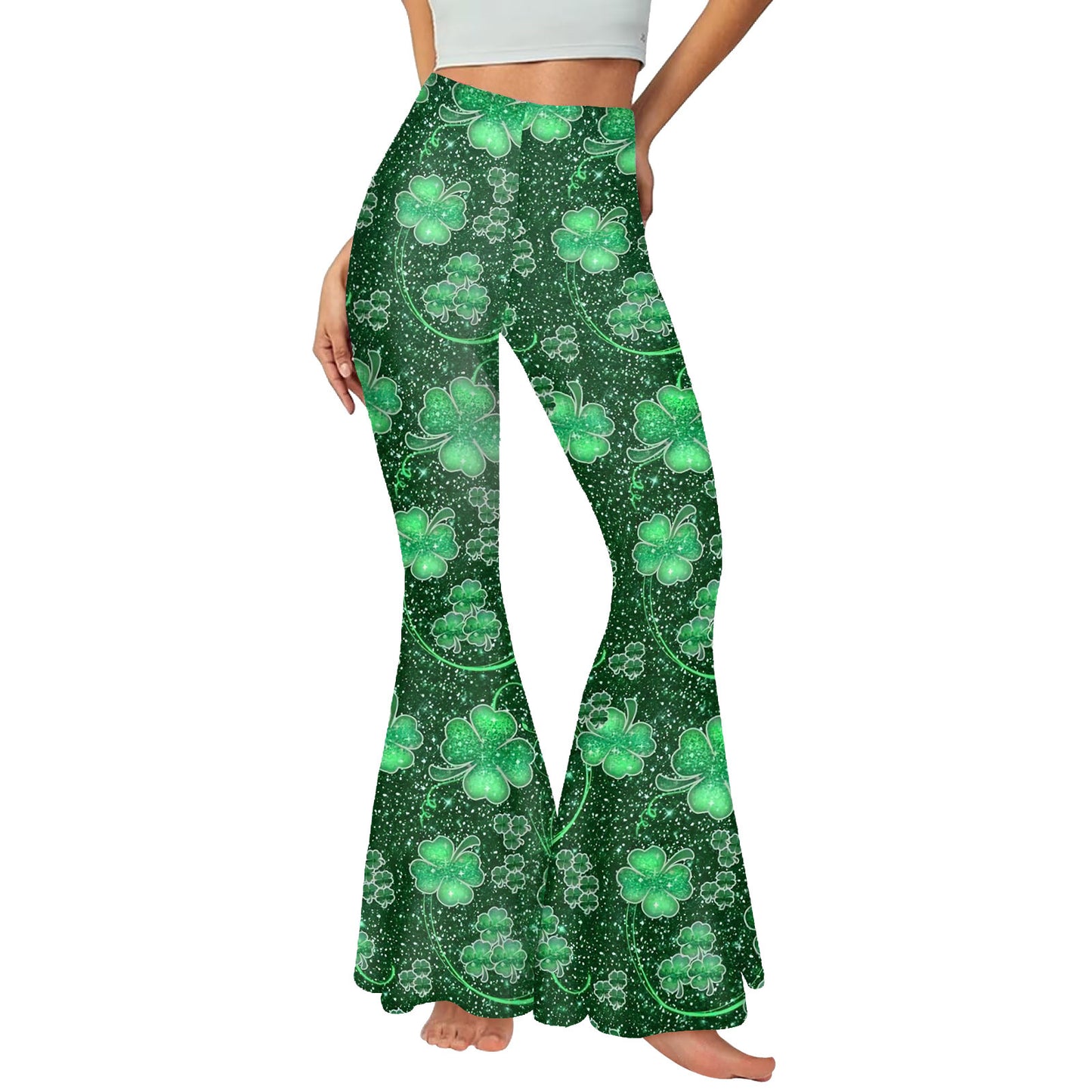 Fashion Casual Digital Printing Women's Bell-bottom Pants