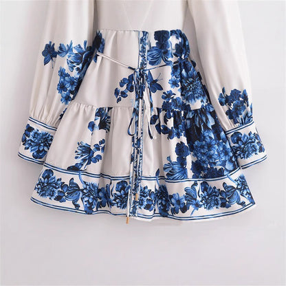 Waist Belt Long Sleeve Dress