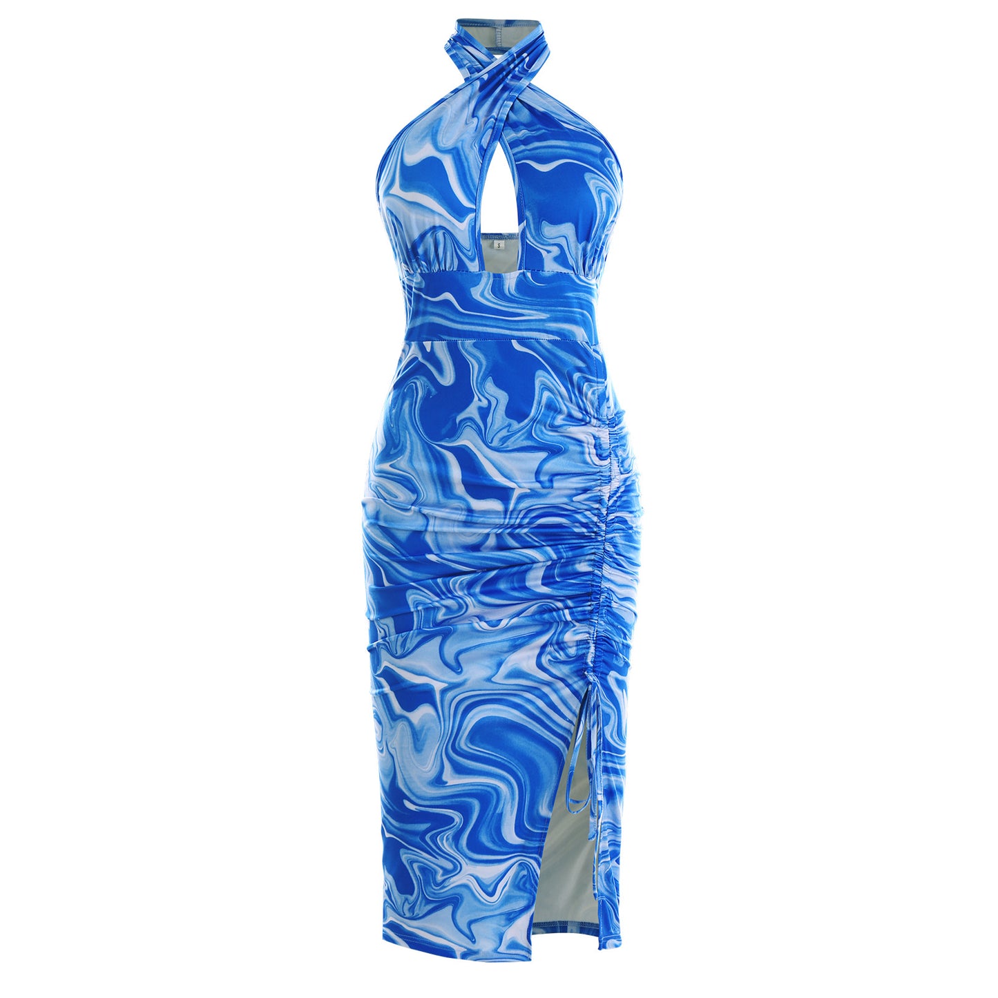 Summer New Print Halter Neck Women's Dress