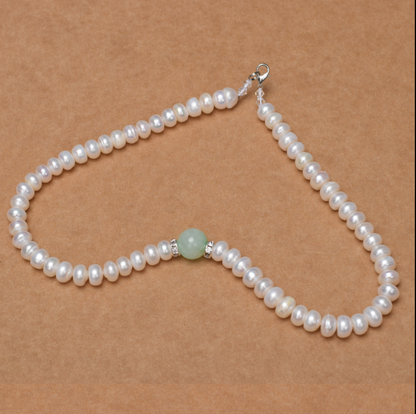 Pearl necklace plump white natural